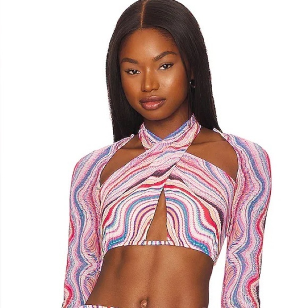 AFRM Cordelia top in Multi Wave color